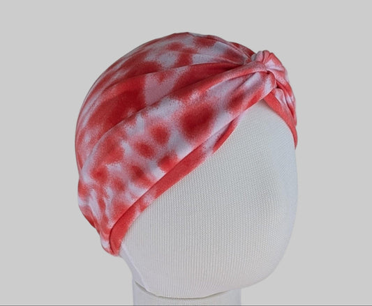 Pink Tie-Dye Baby Turban Head wrap.