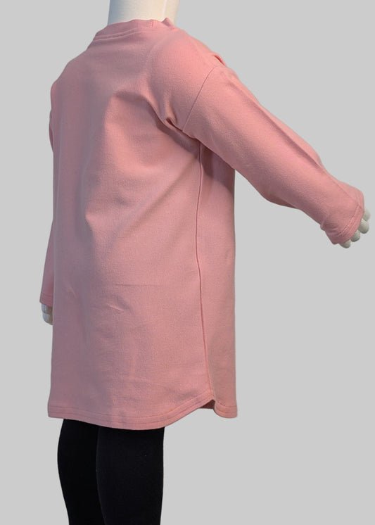 Long sleeve cotton shirt-dress ( 1 to 4years) .