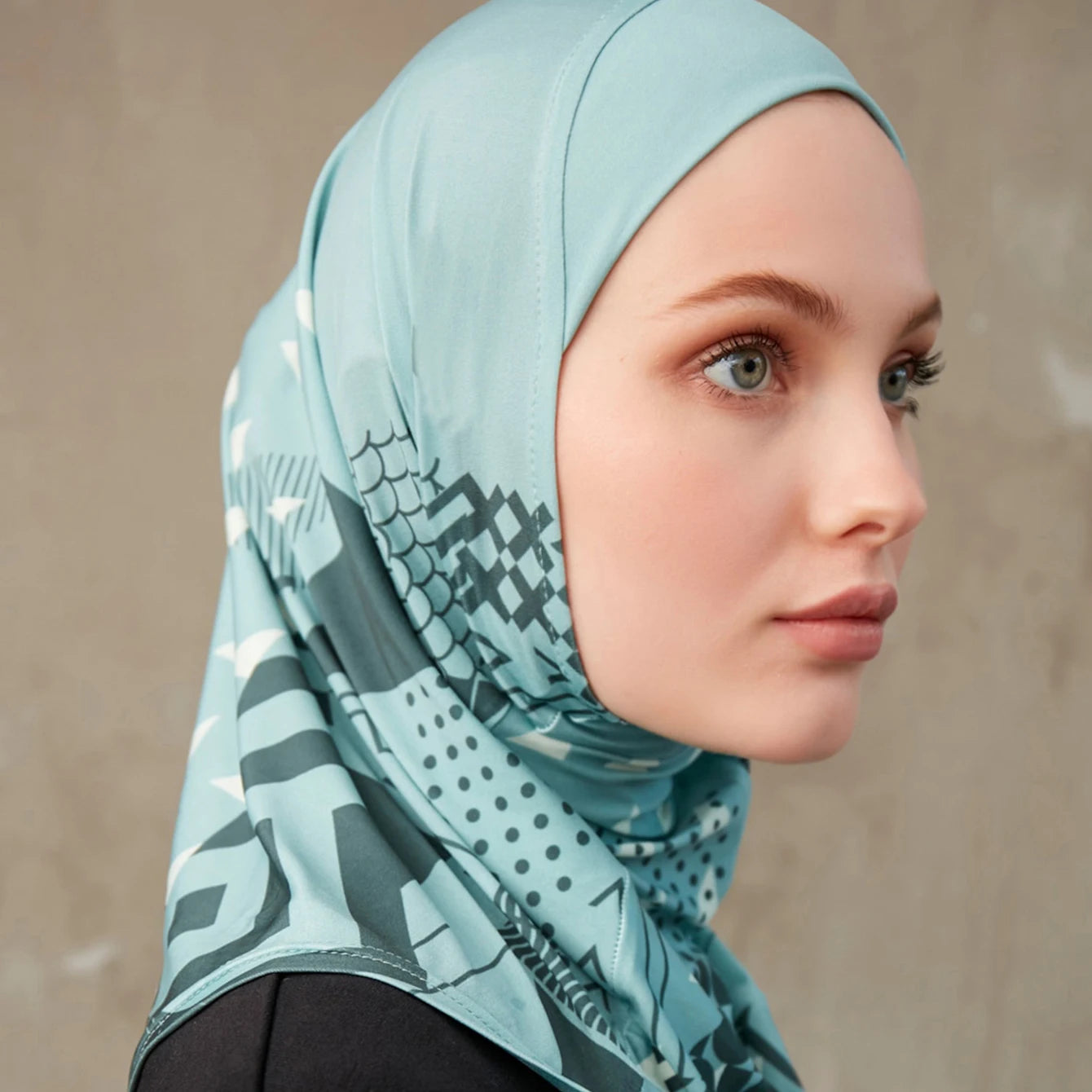 Slip-On Geometric inner hijabs for Women