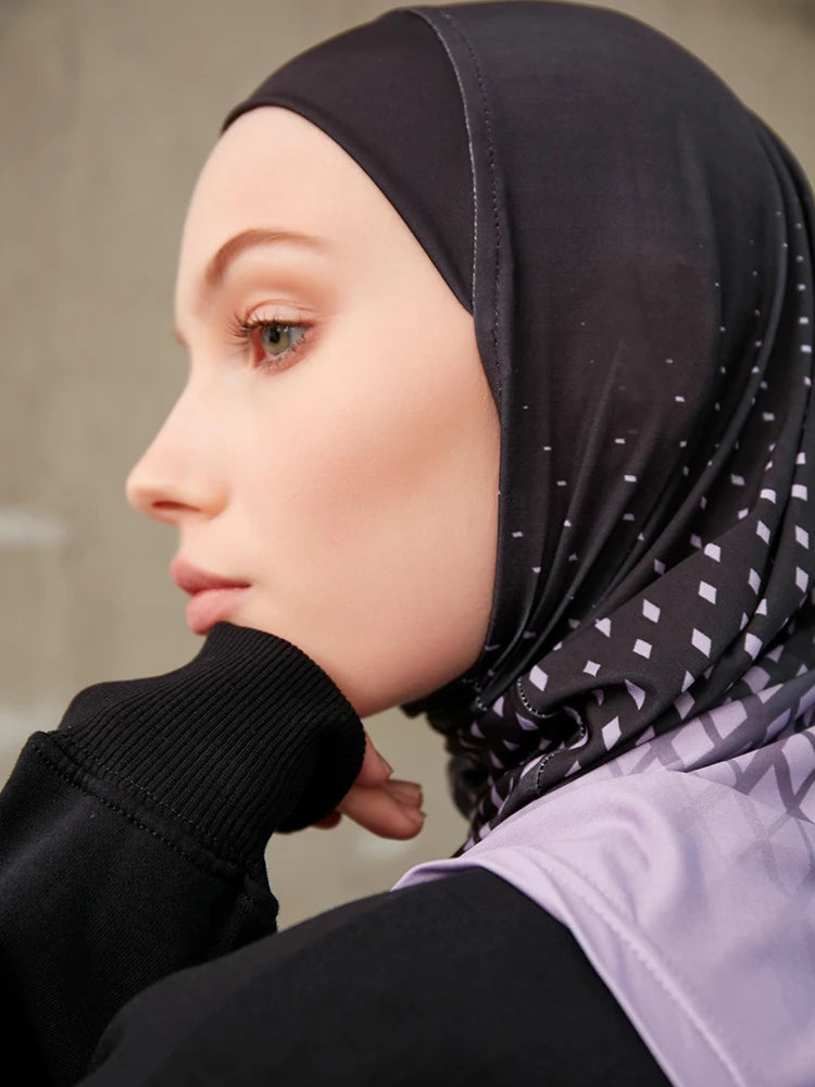 Slip-On Geometric inner hijabs for Women