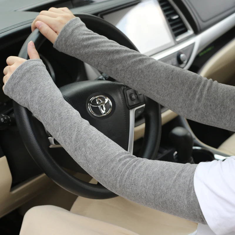 Warm Winter Arm Sleeves & Mittens | Thick Women's Fingerless Long Arm Warmer Gloves