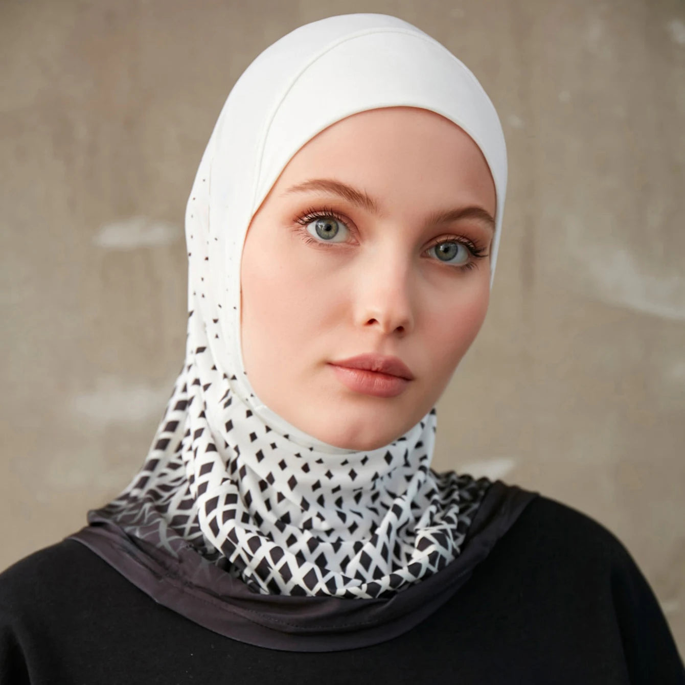 Slip-On Geometric inner hijabs for Women