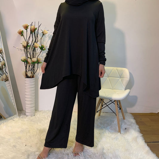 The Flow Tunic & Wide-Leg Jogger Set | Modest Activewear