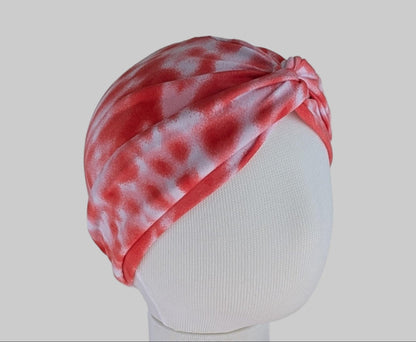Pink Tie-Dye Baby Turban Head wrap.