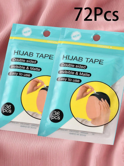 Double-Sided Hijab Tape - Strong Transparent Fabric Adhesive for Fashion and Garment Accessories