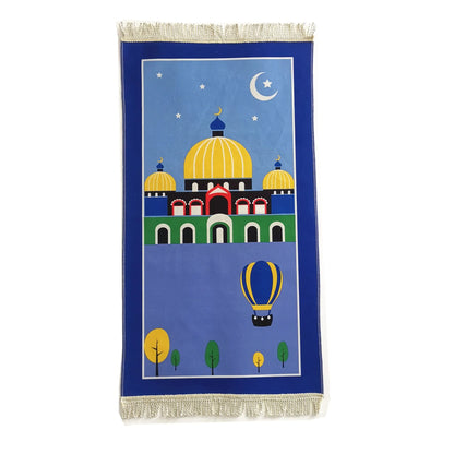 Muslim Children Prayer Rugs Islamic Kids Hajji Gift Mat Janamaz Sejadah