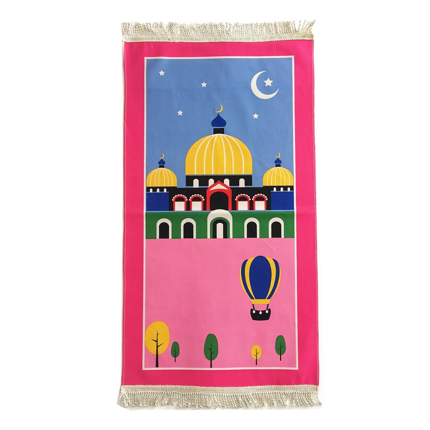 Muslim Children Prayer Rugs Islamic Kids Hajji Gift Mat Janamaz Sejadah