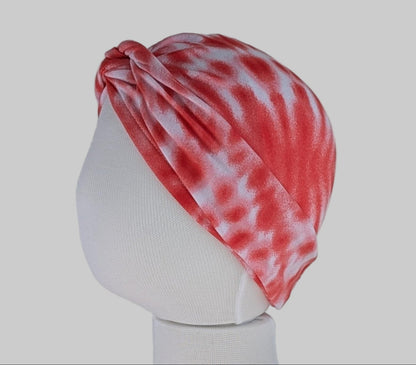 Pink Tie-Dye Baby Turban Head wrap.