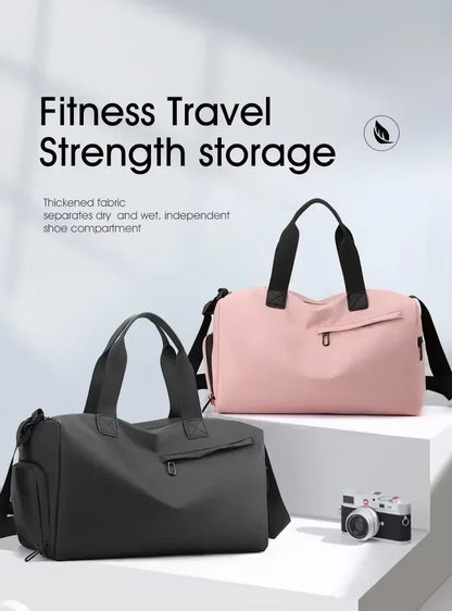 Large Capacity Waterproof Travel & Gym Duffle Bag with Zipper
