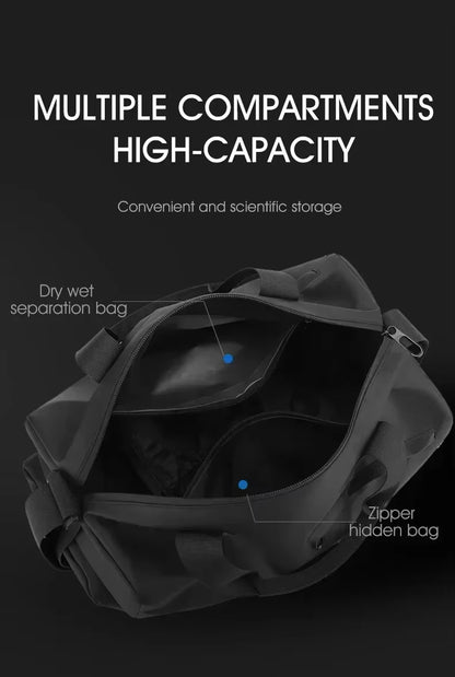 Large Capacity Waterproof Travel & Gym Duffle Bag with Zipper