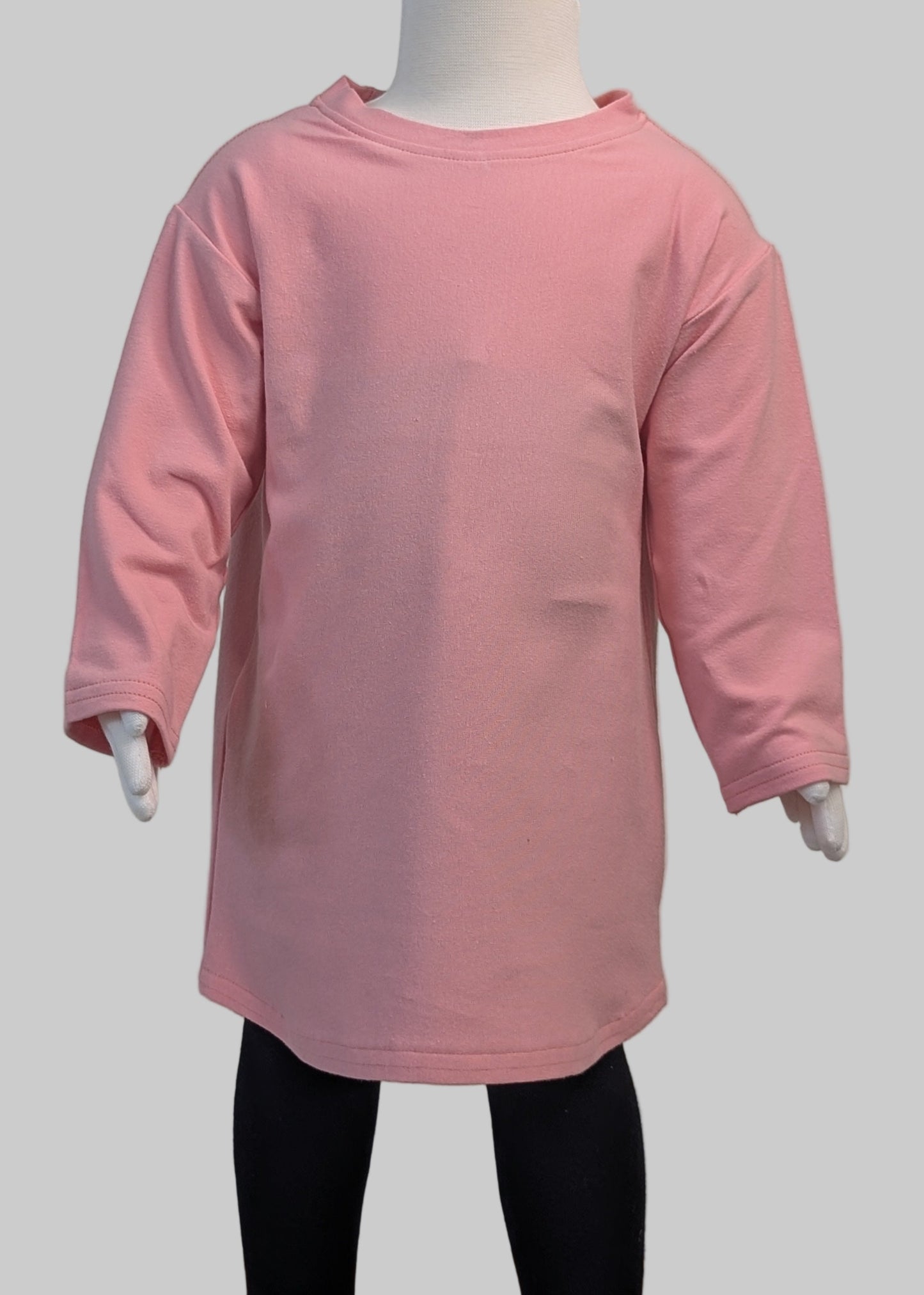 Long sleeve cotton shirt-dress ( 1 to 4years) .